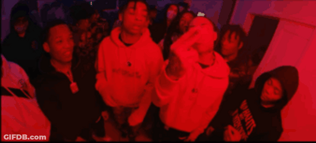 Dougie B Rapping In Red Place GIF