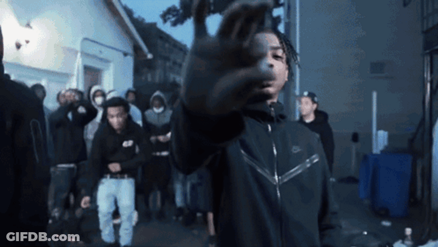 Dougie B Raps In A Black Outfit GIF