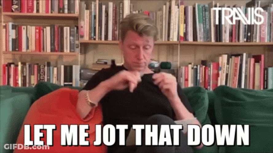 Dougie Payne Write That Down GIF