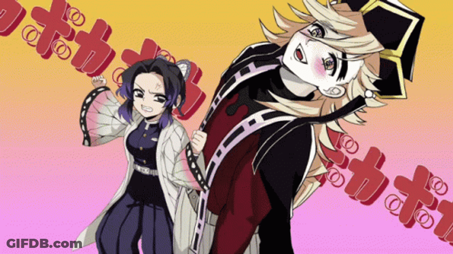 Douma And Shinobu Fighting GIF