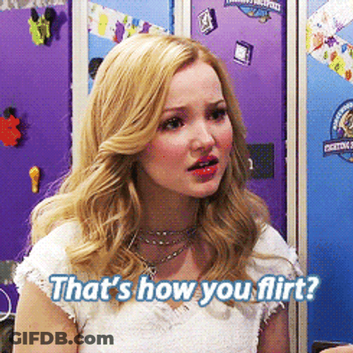Dove Cameron Asking That's How You Flirt? GIF
