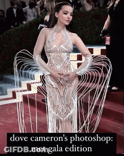 Dove Cameron Photoshop Met Gala GIF