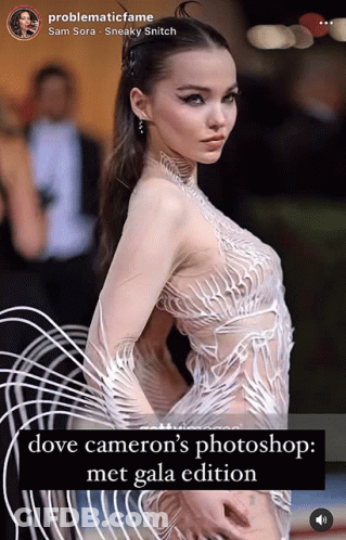 Dove Cameron Photoshop Met Gala Edition GIF