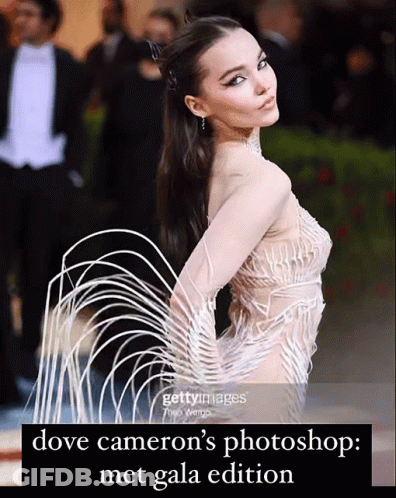Dove Cameron Photoshop Met Gala Edition GIF