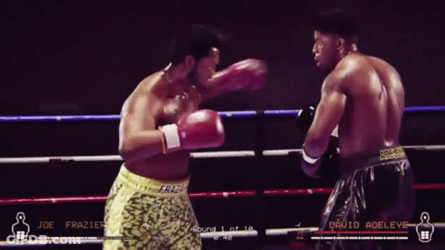 Down Goes Frazier Fight Night GIF