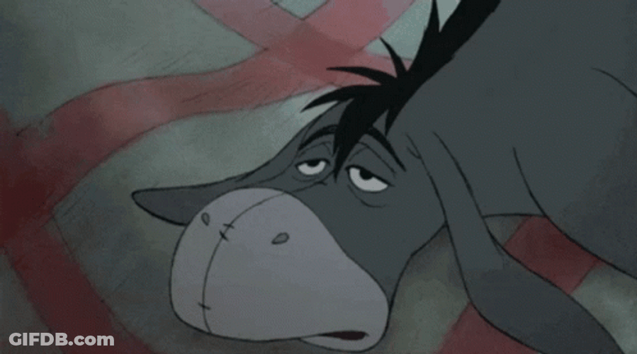 Down Hearted Eeyore GIF