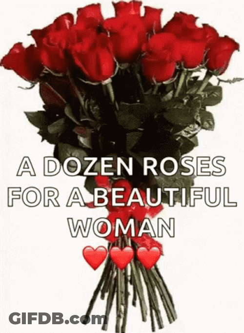 Dozen Of Roses Happy Birthday Wife GIF