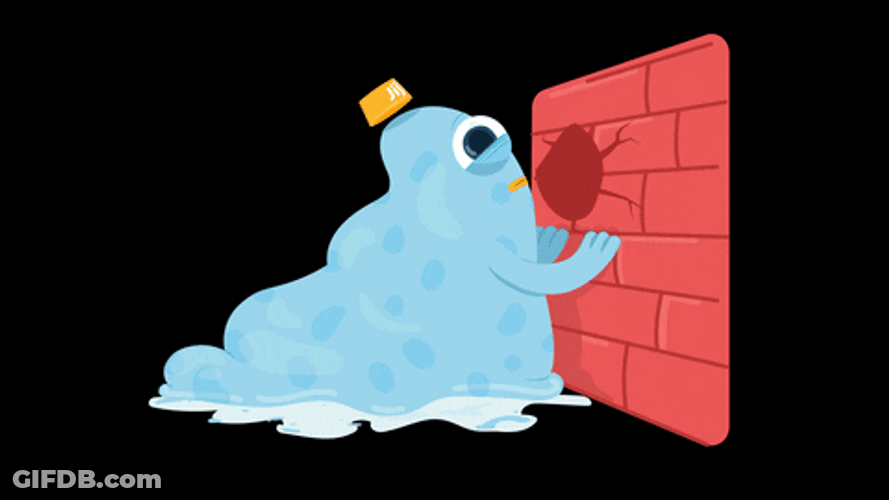 Dr Binocs Banging Head Against Wall GIF