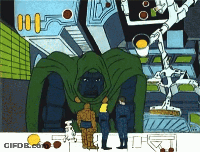 Dr Doom Lashing Out GIF