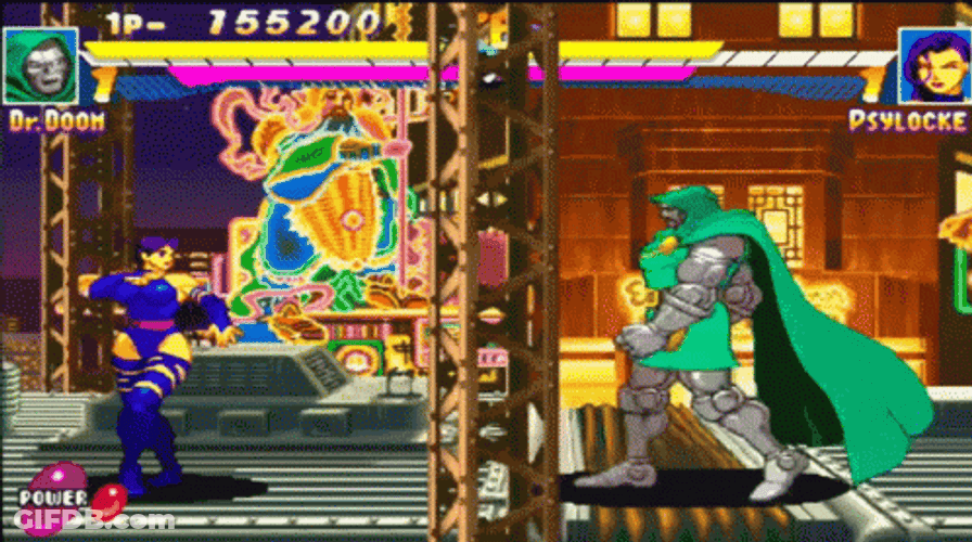 Dr Doom Versus Psylocke GIF