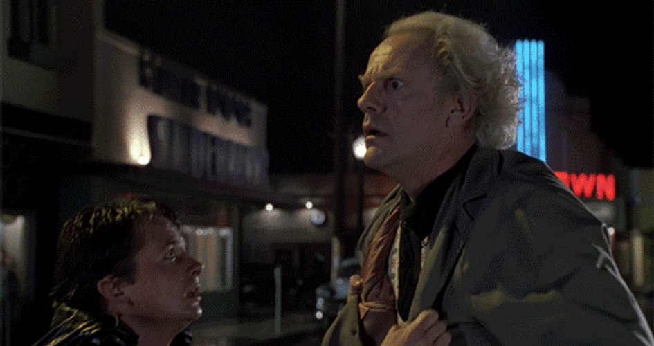 Dr. Emett Brown Explaining Back To The Future GIF