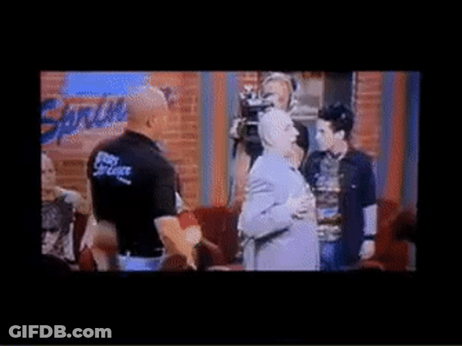 Dr. Evil Causing Commotion In Springer Show GIF