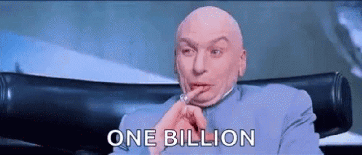 Dr Evil One Billion And Million Dollars GIF
