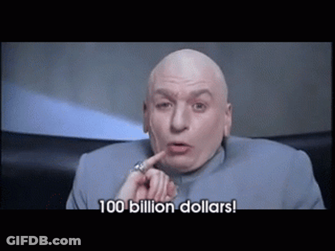 Dr Evil One Million Dollars And Billion Dollars GIF