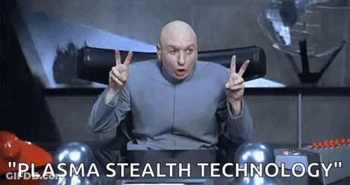 Dr. Evil Peace Sign At Laptop GIF