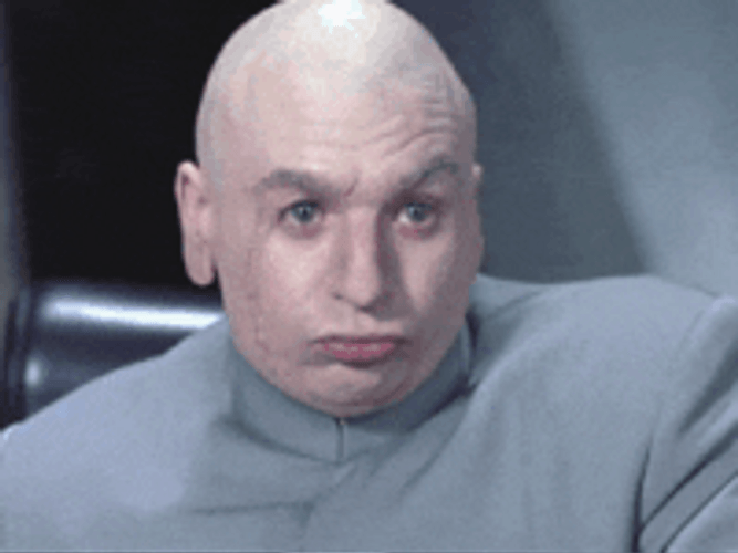 Dr. Evil Pouting Lips Saying Right GIF