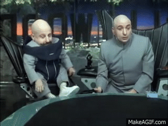 Dr Evil Right And Mini Me Loves Chocolate GIF