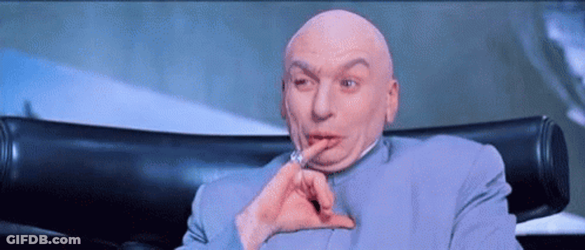 Dr Evil Right Finger Bite GIF