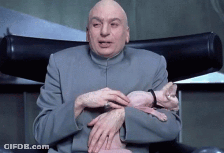 Dr Evil Right With Pet  Cat GIF