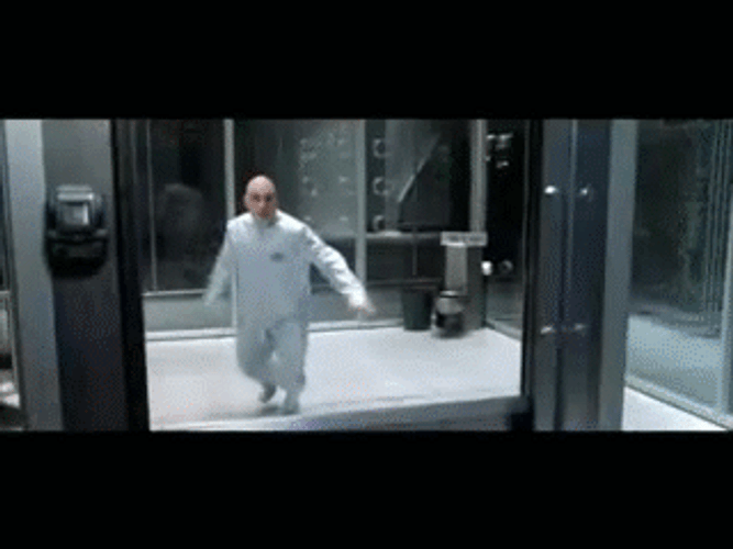 Dr.Evil Running To The Door GIF