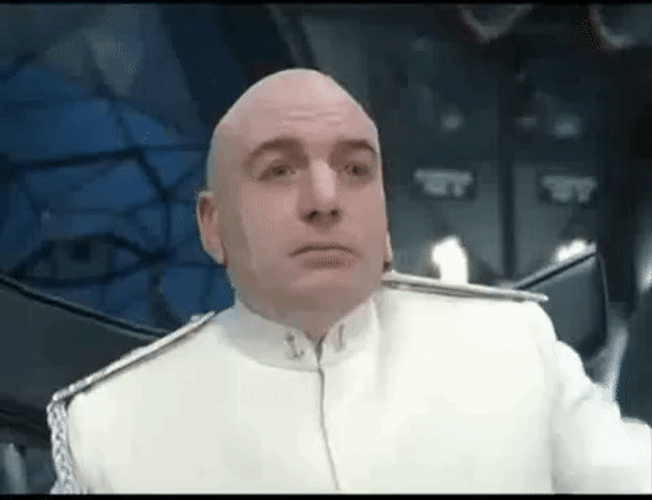 Dr. Evil Suppressing Laugh GIF