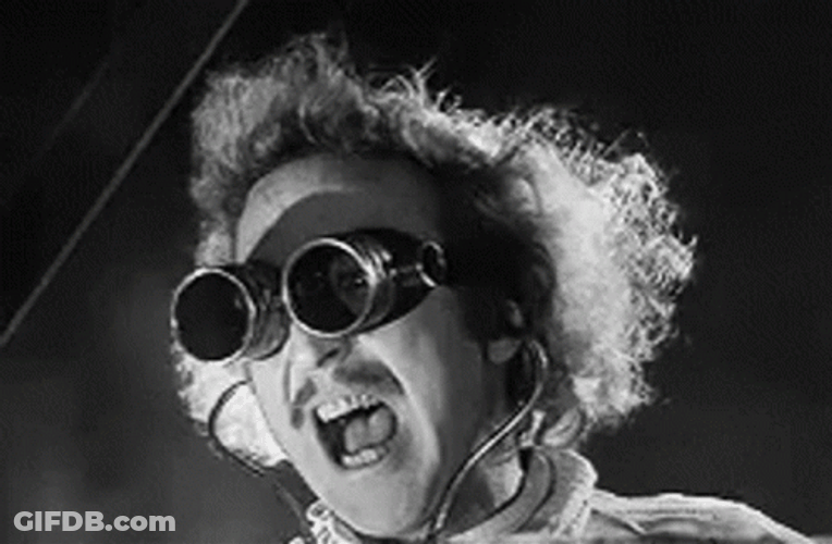 Dr Frederick Frankenstein Shouting Hes Alive GIF