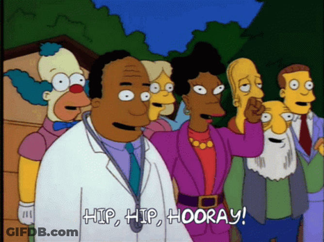 Dr. Hibbert Hip Hip Hooray GIF