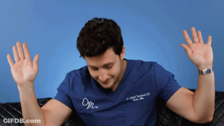 Dr. Mike Slowly Raising Hand GIF