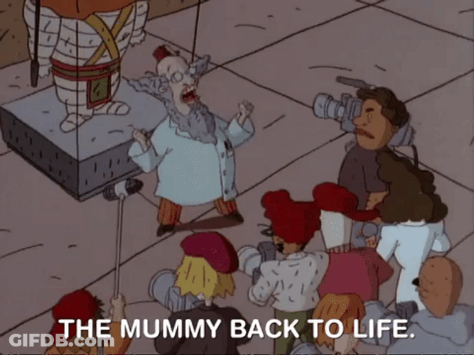 Dr Myron Shouts The Mummy Back To Life GIF