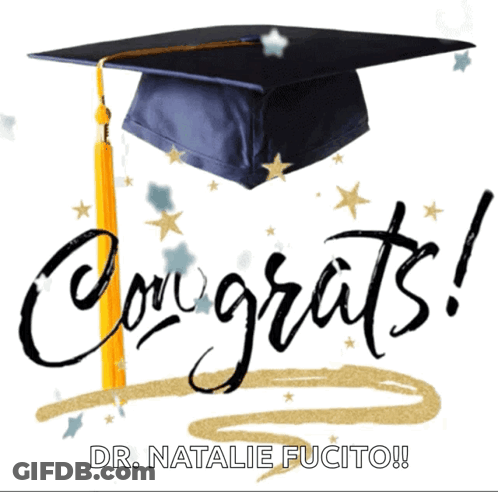 Dr Natalie Fucito Graduation GIF
