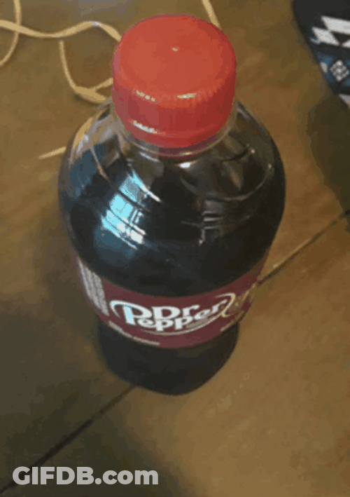 Dr Pepper Bottle On Table GIF