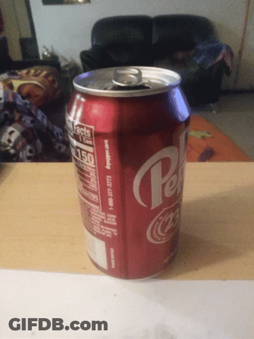 Dr Pepper Can Bouncing Effect GIF