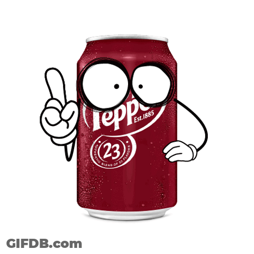 Dr Pepper Can Showing One Finger GIF