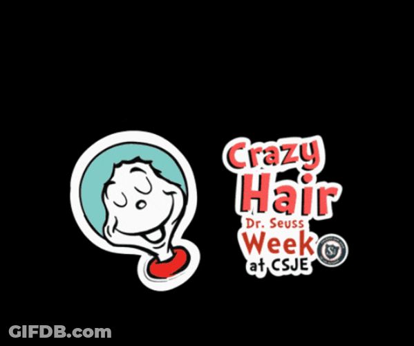 Dr Seuss Crazy Hair Week GIF