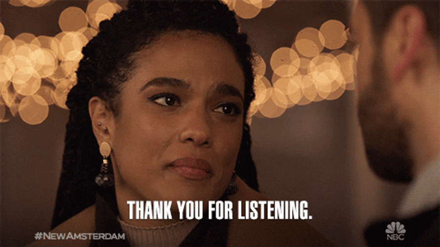 Dr.Sharpe New Amsterdam Thanks For Listening GIF