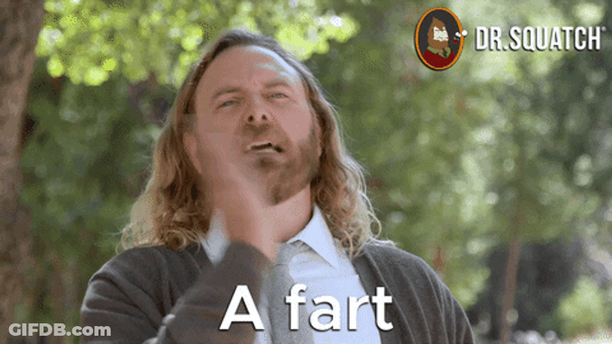 Dr. Squatch Avoiding Smelly Aroma GIF