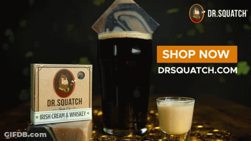 Dr. Squatch Irish Cream And Whiskey Soap GIF