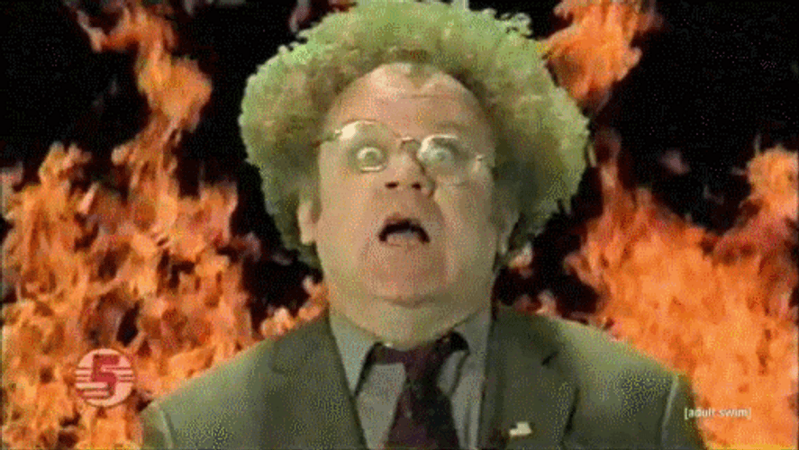 Dr. Steve Brule On Fire GIF