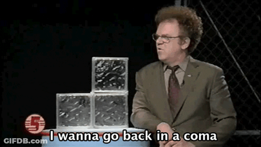 Dr. Steve Brule Wanna Go Back In Coma GIF