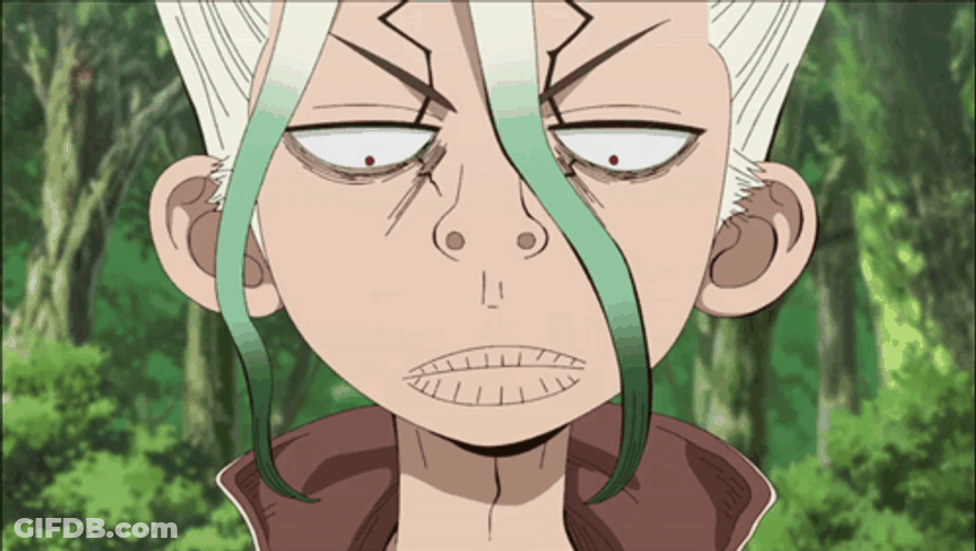Dr Stone Funny Anime Troll Face GIF