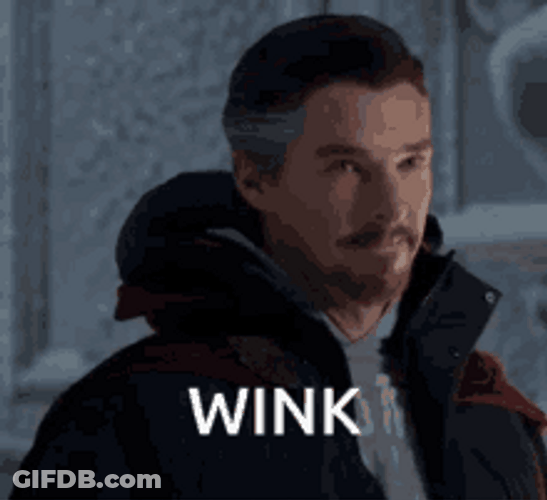 Dr. Strange Cute Wink GIF