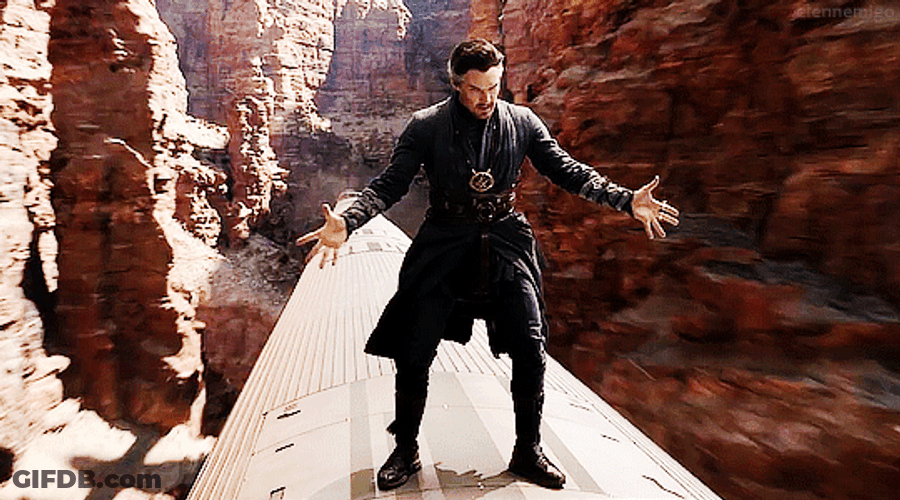 Dr. Strange On Top Of Train GIF