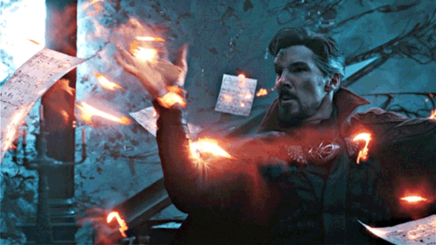 Dr. Strange Playing With Inscription GIF
