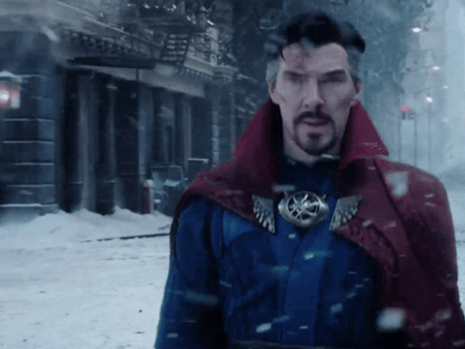 Dr. Strange Walking On Snow GIF