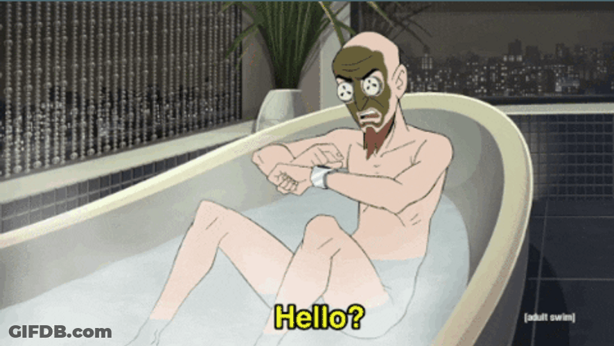 Dr Venture Bros Using Apple Watch GIF