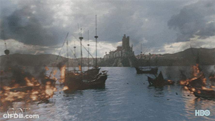 Dracarys Burning Ships GIF