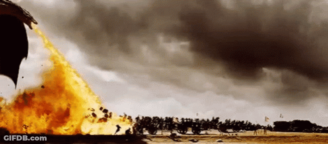 Dracarys Drogon Burning Coastline GIF