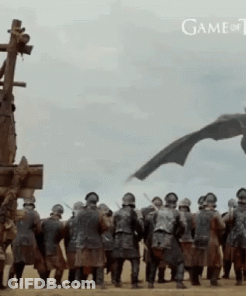 Dracarys Drogon Igniting Soldiers GIF