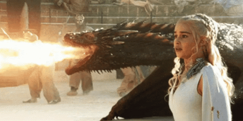 Dracarys Drogon Protecting Daenerys GIF