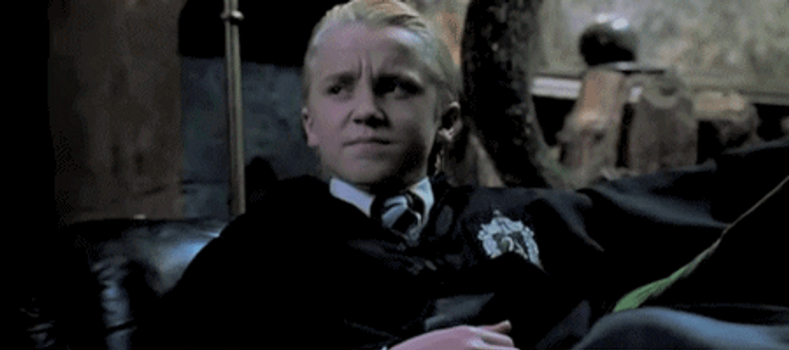 Draco Malfoy Annoyed Reaction GIF